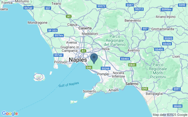 Kaart met locatie National Park Vesuvius